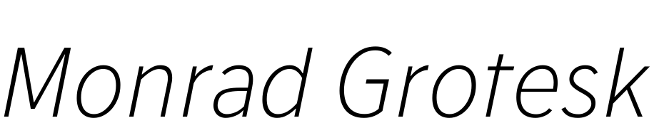 Monrad Grotesk Light Italic Yazı tipi ücretsiz indir